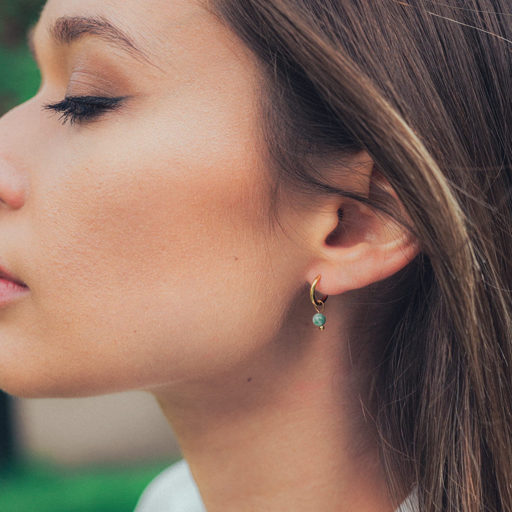 Boucles d'oreilles Serena en pierres Agate Arbre - SLOYA